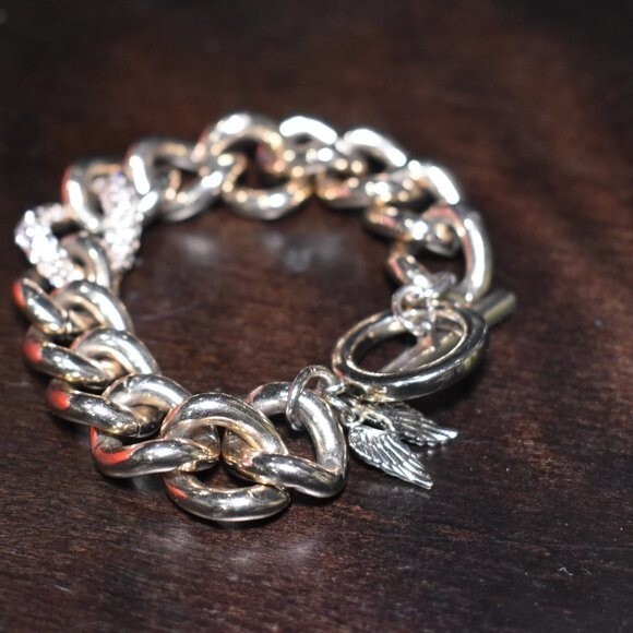 Victoria's Secret Chunky Gold Chain Bracelet - Picture 7 of 11